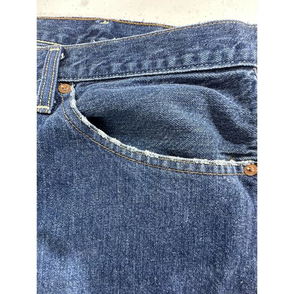 Ralph Lauren Polo Jeans Mens Size 42x32 (41x31.5) Hayden Dark Wash Grinding READ - Picture 12 of 15